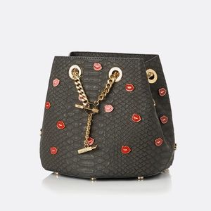 Play No More Kiss Me Bucket Bag